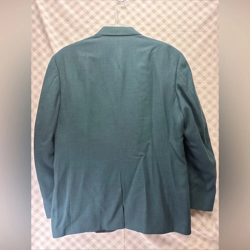 Vtg Palm Beach MASTERS Green Golf Gold Button Blazer Jacket Sport Coat 44 R